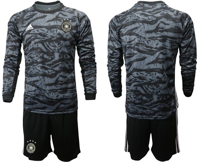 Men 2019-2020 Season National Team Germany black long sleeve goalkeeper Soccer Jersey